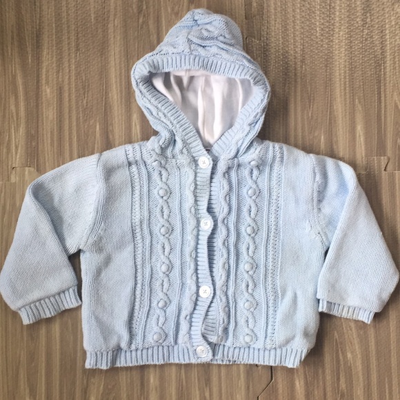 Hartstrings Other - Hartstrings blue sweater hooded sz 18-24 mos EUC